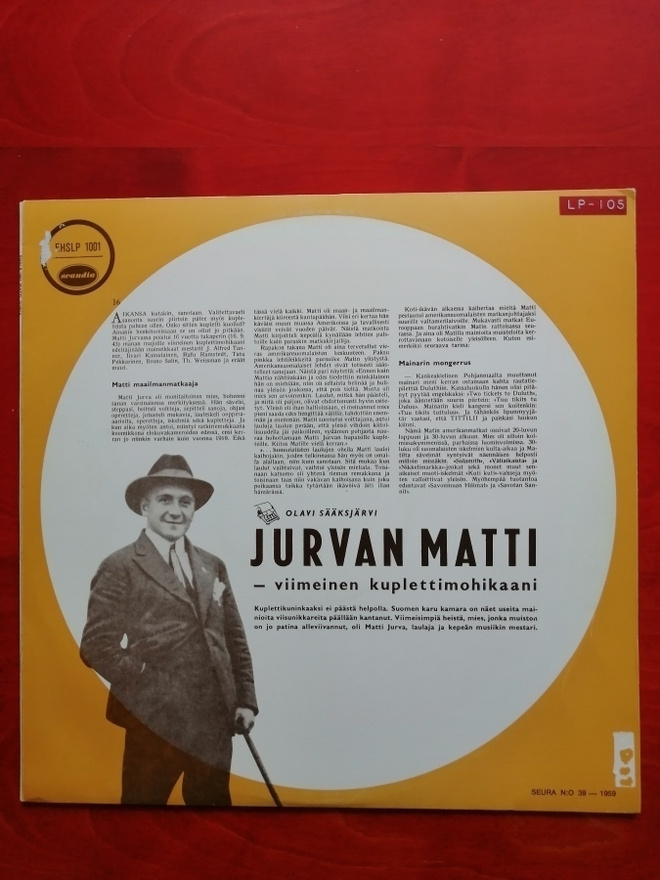 Jurvan Matti Viimeinen kuplettimohikaani Lp