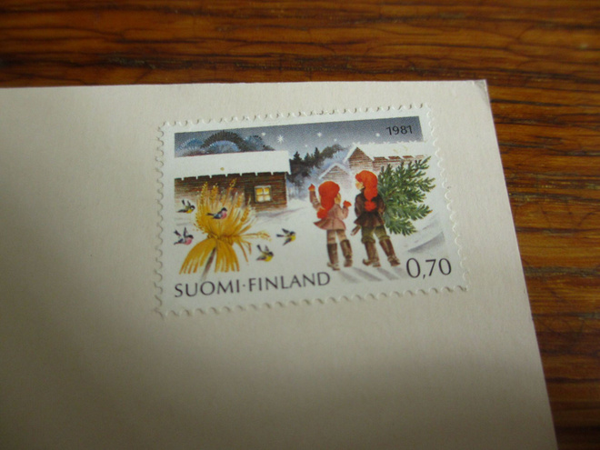 paletti pk punainen kynttilä joulumerkki 1981 ohileima