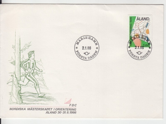 FDC Åland  1986 suunnistuksen mm