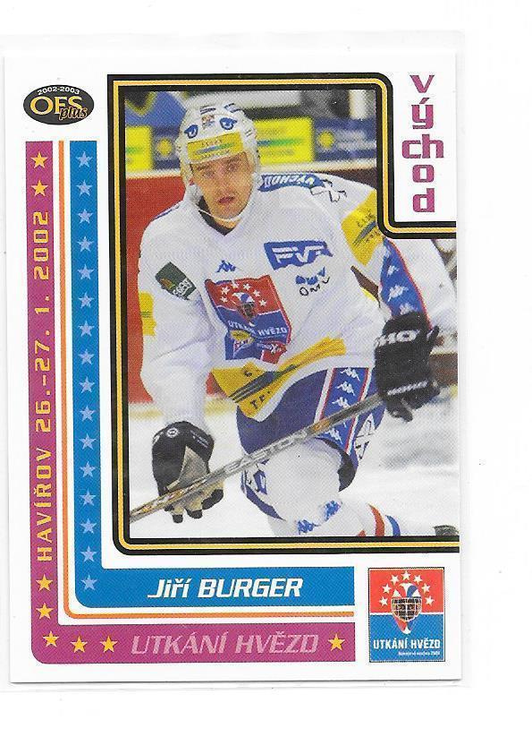 2002-03 OFS Utkani #H2 Jiri Burger Vitkovice ex Espoo Blues