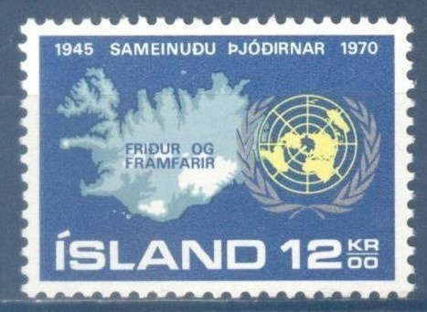 (SA0582) ICELAND, 1970 (25th Anniversary of United Nations)