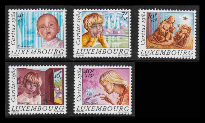 Luxemburg 1112-6 ** Hyväntekeväisyys lapsia joulu (1984)