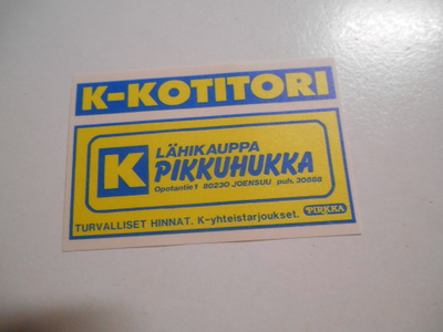 TT Etiketti K-Kotitori  Pikkuhukka Joensuu