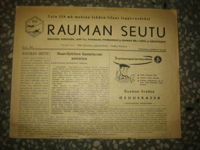 Sanomalehti: Rauman Seutu 12.7.1957
