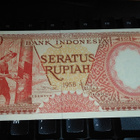 Indonesia 100 Rupiah 1958 P59 aUNC - pikkukuva 1