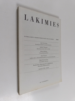 Lakimies 8/1992 : Suomalaisen lakimiesyhdistyksen aikakau...