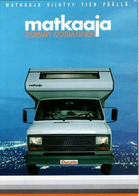 Fiat Ducato Matkaaja matkailuauto -esite, 1988