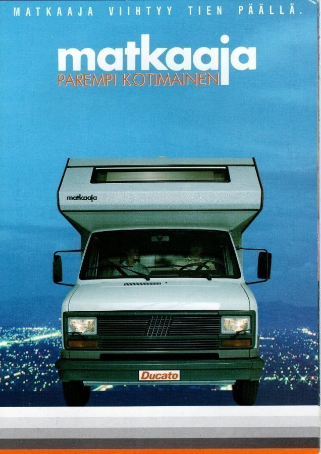 Fiat Ducato Matkaaja matkailuauto -esite, 1988
