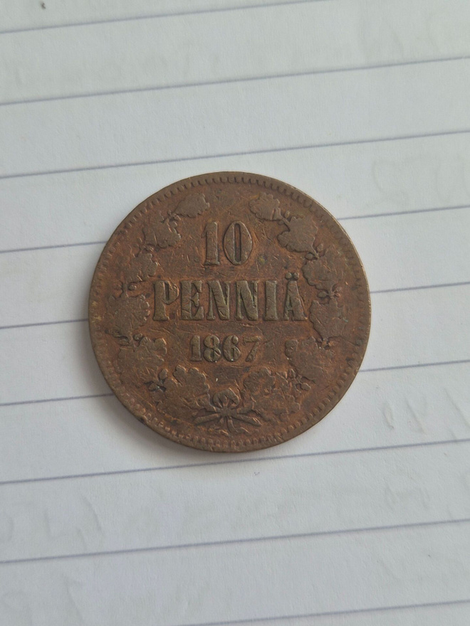 Suomi 1867 10 penniä          (14516)