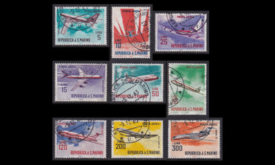 San Marino 792-800 o Lentokoneita (1963)
