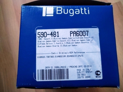Ford Vesipumppu BUGATTI PA6007 590-481