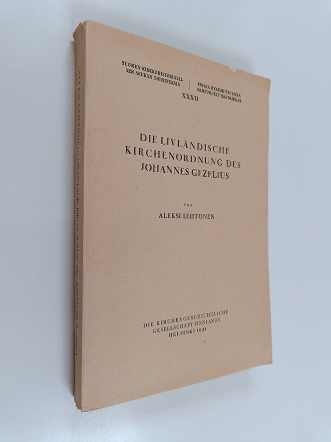 Aleksi Lehtonen : Die livländische Kirchenordnung des Joh...