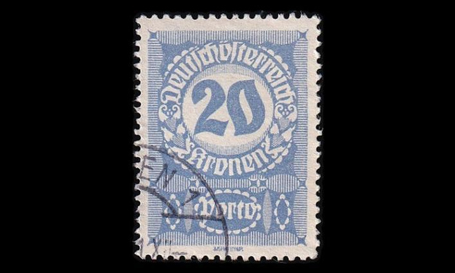 Itävalta P_92x o Porto 20 Kr valk.pap (1920)