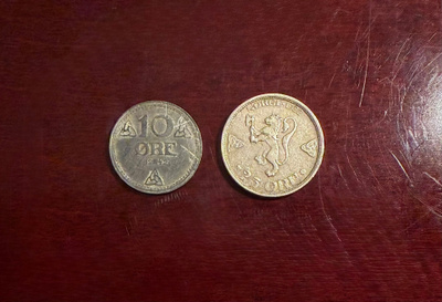 Norja 10 ja 25 öret 1942, 1922 (Natsi saksa miehitys raha)