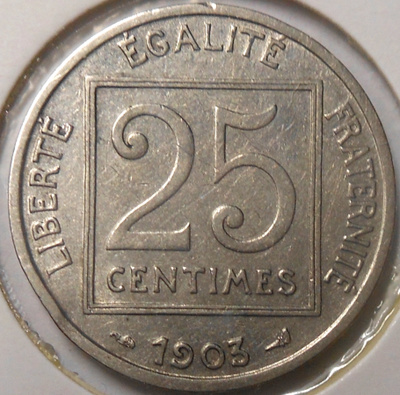 France. 25 centimes 1903.