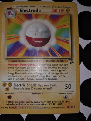 Electrode 25/130 RARE base set 2 card