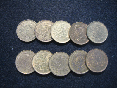 10 kpl 5 markkaa - 1949