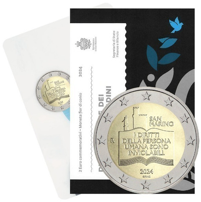 ** SAN MARINO 2€ 2024 Kansalaisoikeudet kansiossa **