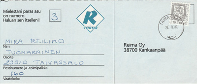 Postileima, TAIVASSALO