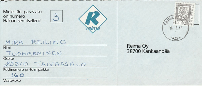 Postileima, TAIVASSALO