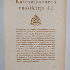 Kalevalaseuran vuosikirja 42 - pikkukuva 2