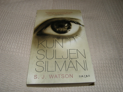 S. J. Watson Kun suljen silmäni -pok