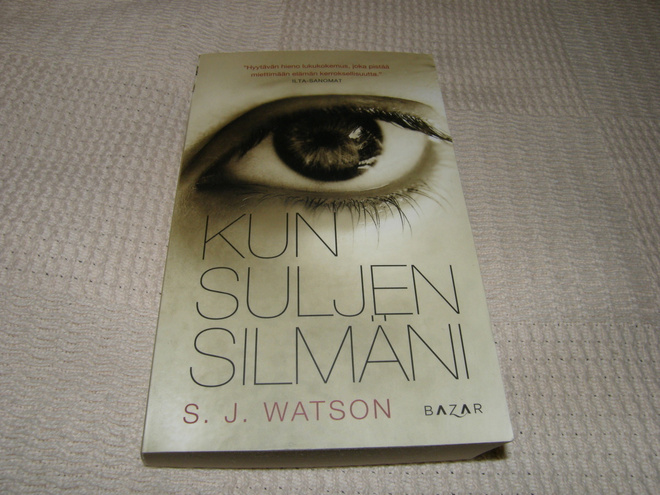 S. J. Watson  Kun suljen silmäni  -pok
