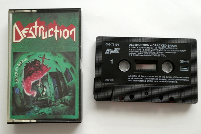 DESTRUCTION Cracked Brain 1990 C-KASETTI