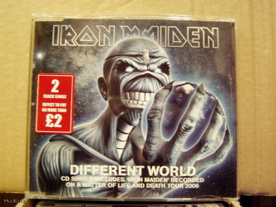IRON MAIDEN - DIFFERENT WORLD CDS UK PAINOS UUSI