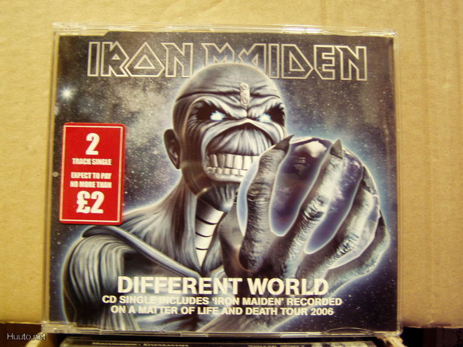 IRON MAIDEN - DIFFERENT WORLD CDS UK PAINOS UUSI