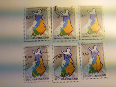 100 vuotta suomen kielen tutkimusta postimerkki 0,80 markka