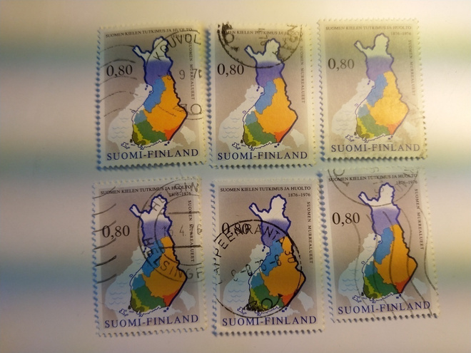 100 vuotta suomen kielen tutkimusta postimerkki 0,80 markka