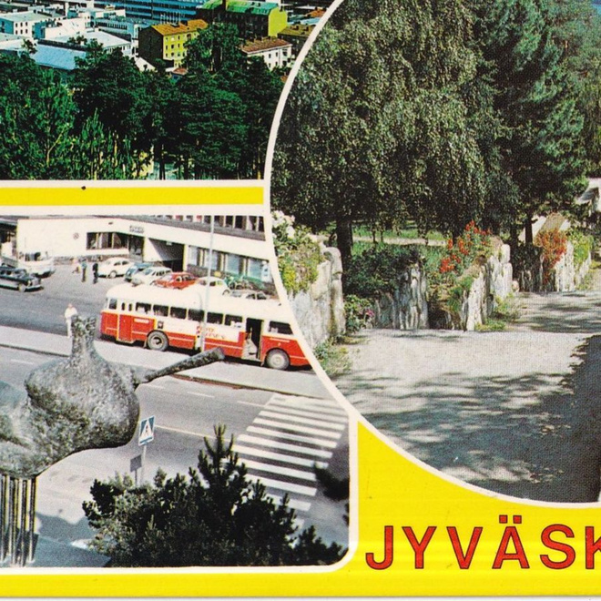 Jyväskylä. sommitelmakortti, vaakuna. e286