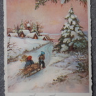 Vanha joulukortti  + joulumerkki v. 1959 - pikkukuva 1