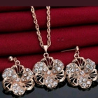 1700 .. 9k Kulta Duble Crystal Korvakorut / Kaulakoru - pikkukuva 2