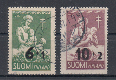 1947 Tuberkuloosi päällepainamat pyöröleimaiset