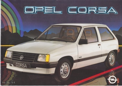 Opel Corsa -esite, 1983