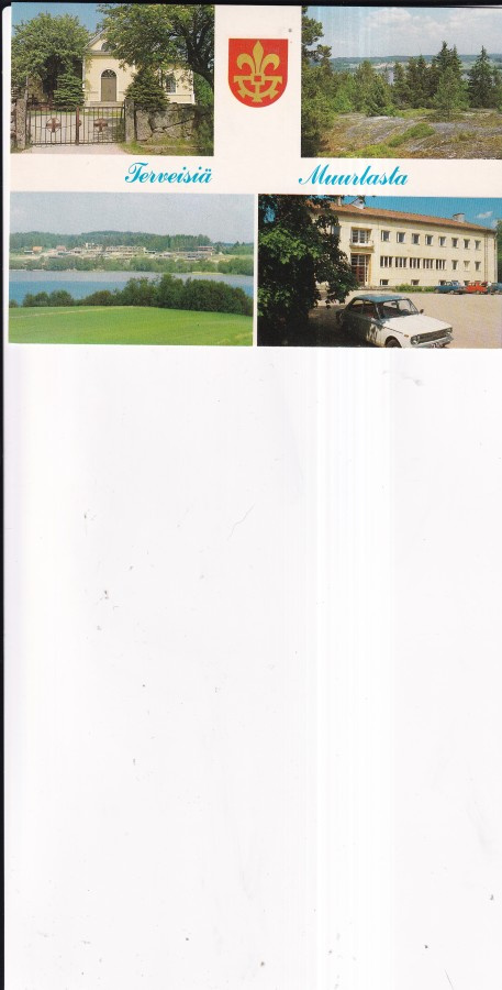 Muurla, vaakuna sommitelmakortti , mm: kirkko .    b710