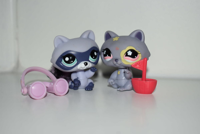 Littlest pet shop 2 x pesukarhu leikkivene kiikari LPS