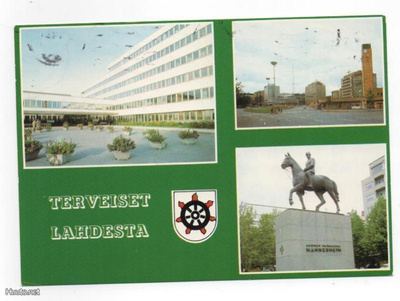 Lahti: Sairaala, linja-autoasema ja Marskin patsas