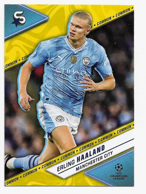 2023-24 Topps Superstars Yellow Variation #87 Erling Haaland