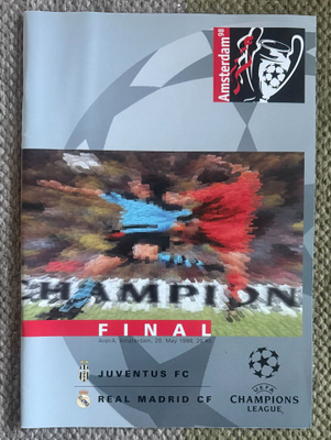 UEFA CHAMPIONS LEAGUE FINAL AMSTERDAM 1998 PROGRAMME