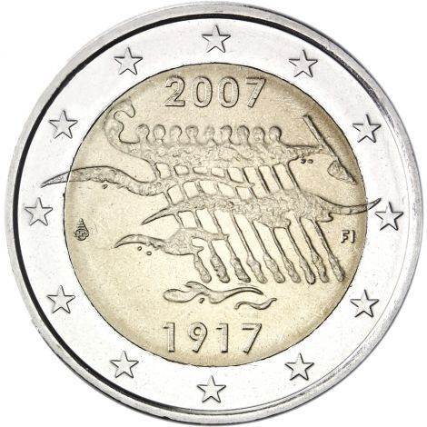Suomi 2007 2 € Itsenäisyys 90 vuotta UNC