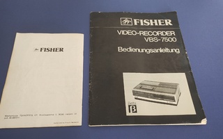 Fisher VIDEONAUHURI  VBS-7500 Käyttöohjeet