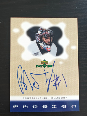 2000-01 Upper Deck MVP - Prosign Roberto Luongo