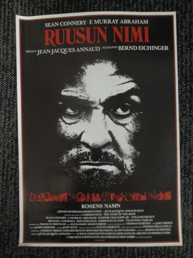 Ruusun nimi (Annaud, 1986) - vanha elokuvajuliste