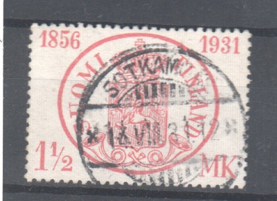 1931 postimerkit 75 vuotta 1½ mk loistoleimalla.