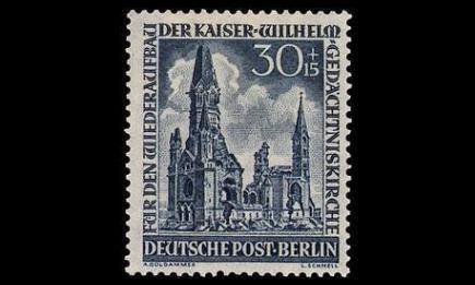 Berlin 109 ** Kirkko 30+15 Pf (1953)