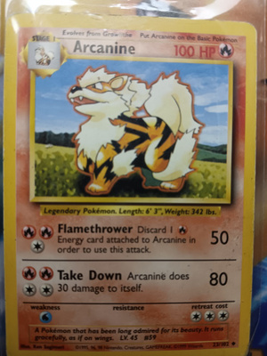 Arcanine #23 Base Set Uncommon card