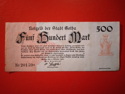 GERMANY 500 MARK 1922*   (K15-S105)